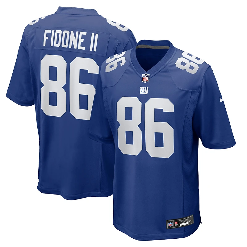 Men's Nike Thomas Fidone II Royal New York Giants Team Game Jersey