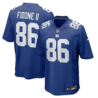Men's Nike Thomas Fidone II  Royal New York Giants Team Game Jersey