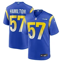 Men's Nike Ty Hamilton  Royal Los Angeles Rams Team Game Jersey