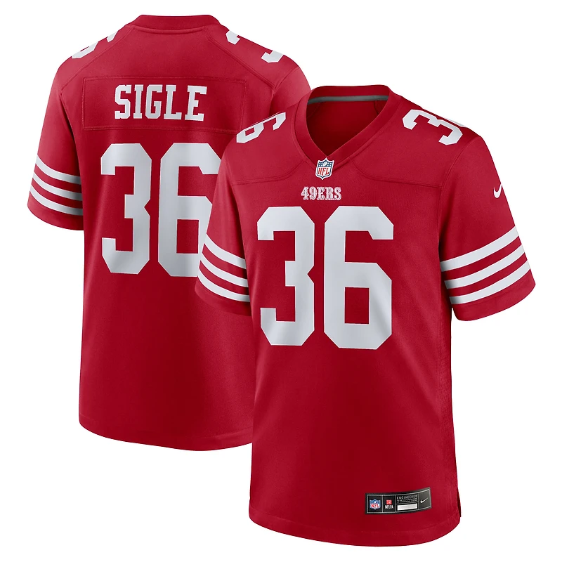 Men's Nike Marques Sigle Scarlet San Francisco 49ers Team Game Jersey