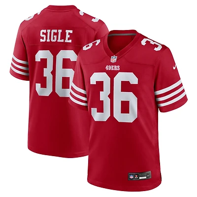 Men's Nike Marques Sigle Scarlet San Francisco 49ers Team Game Jersey
