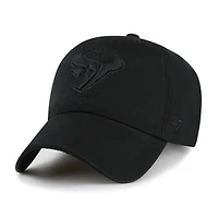 Men's '47  Black Houston Texans Tonal Clean Up Adjustable Hat
