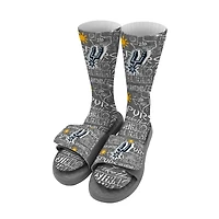 Youth ISlide San Antonio Spurs Chalk Socks & Slide Sandals Bundle