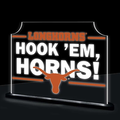 Texas Longhorns 10" LED Tabletop Rectangle Fan Cheer Desklite Sign
