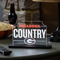 Georgia Bulldogs 10" LED Tabletop Rectangle Fan Cheer Desklite Sign