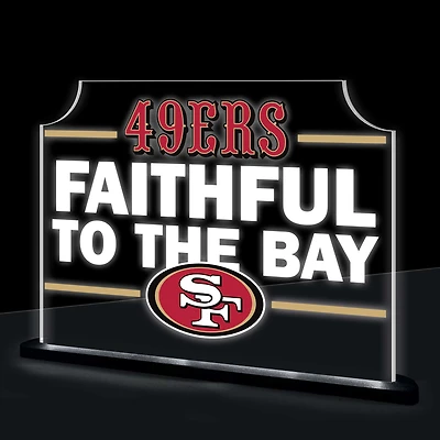 San Francisco 49ers 10" LED Tabletop Rectangle Fan Cheer Desklite Sign
