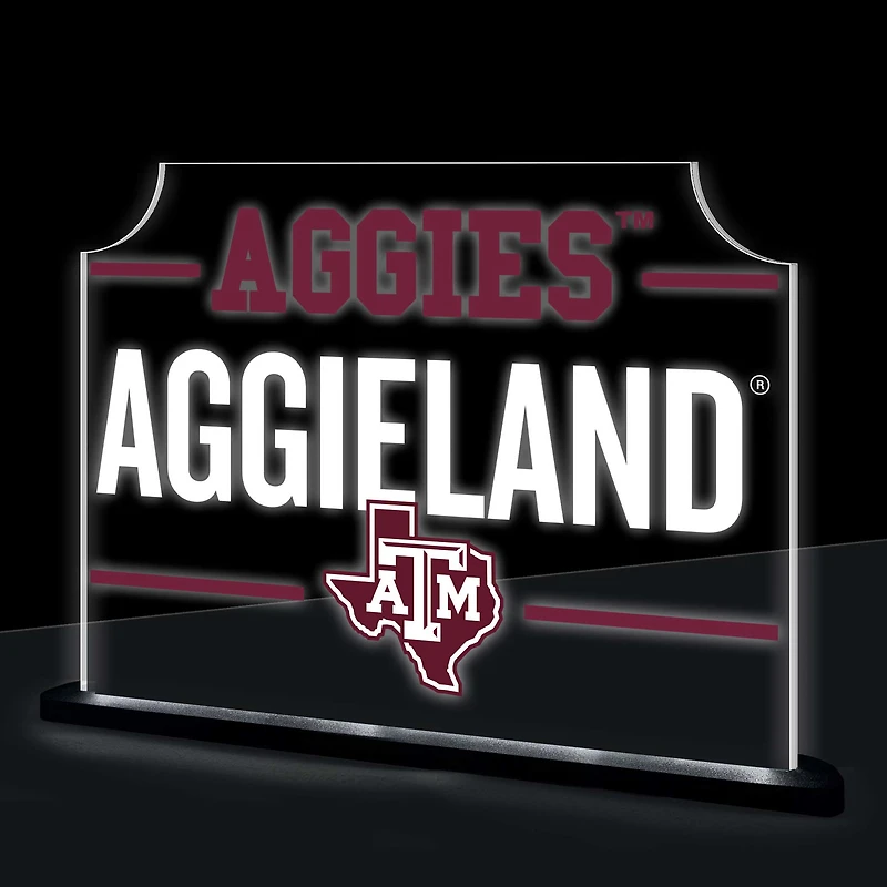 Texas A&M Aggies 10" LED Tabletop Rectangle Fan Cheer Desklite Sign