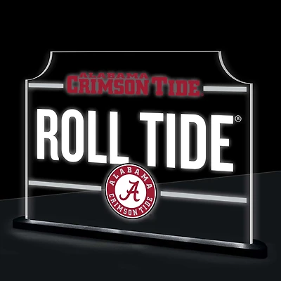 Alabama Crimson Tide 10" LED Tabletop Rectangle Fan Cheer Desklite Sign