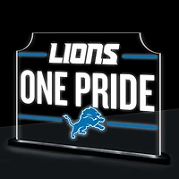 Detroit Lions 10" LED Tabletop Rectangle Fan Cheer Desklite Sign
