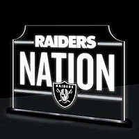 Las Vegas Raiders 10" LED Tabletop Rectangle Fan Cheer Desklite Sign