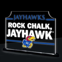 Kansas Jayhawks 10" LED Tabletop Rectangle Fan Cheer Desklite Sign