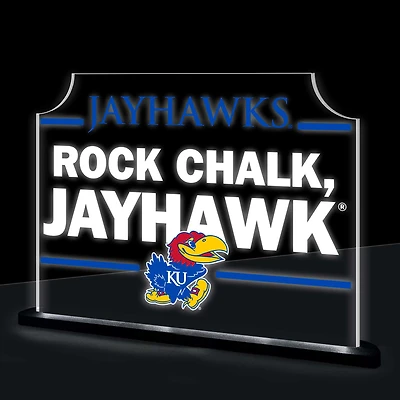 Kansas Jayhawks 10" LED Tabletop Rectangle Fan Cheer Desklite Sign