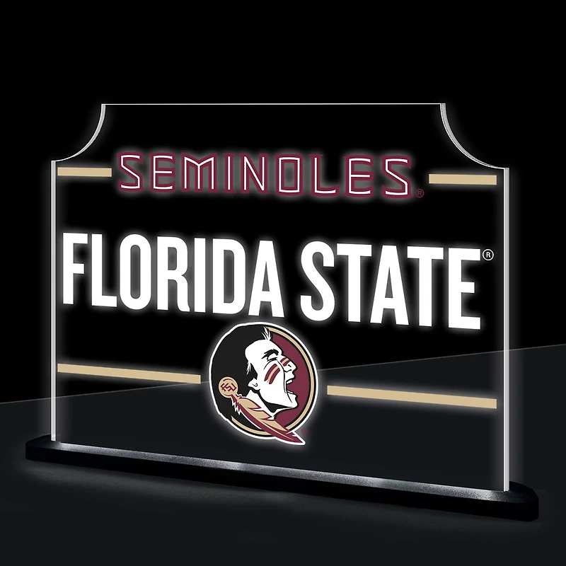Florida State Seminoles 10" LED Tabletop Rectangle Fan Cheer Desklite Sign