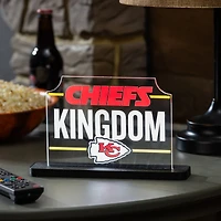 Kansas City Chiefs 10" LED Tabletop Rectangle Fan Cheer Desklite Sign