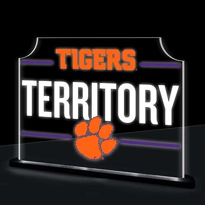 Clemson Tigers 10" LED Tabletop Rectangle Fan Cheer Desklite Sign