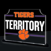 Clemson Tigers 10" LED Tabletop Rectangle Fan Cheer Desklite Sign
