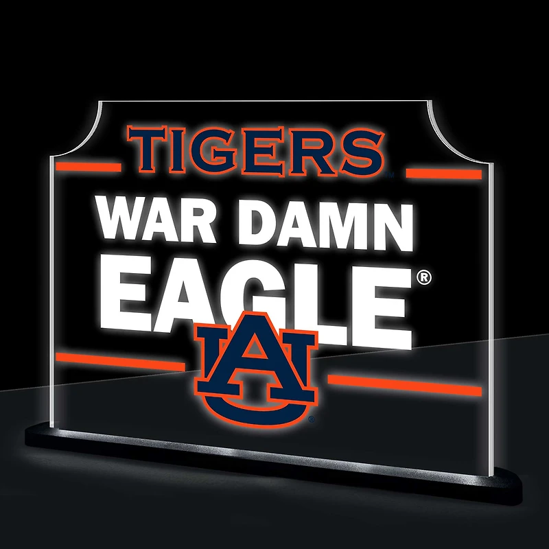 Auburn Tigers 10" LED Tabletop Rectangle Fan Cheer Desklite Sign