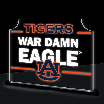 Auburn Tigers 10" LED Tabletop Rectangle Fan Cheer Desklite Sign