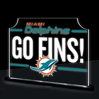 Miami Dolphins 10" LED Tabletop Rectangle Fan Cheer Desklite Sign