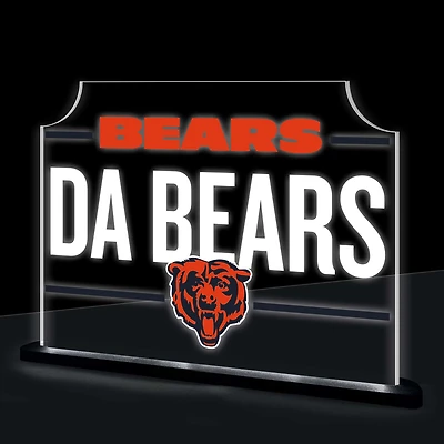 Chicago Bears 10" LED Tabletop Rectangle Fan Cheer Desklite Sign