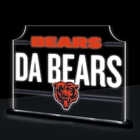 Chicago Bears 10" LED Tabletop Rectangle Fan Cheer Desklite Sign