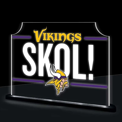 Minnesota Vikings 10" LED Tabletop Rectangle Fan Cheer Desklite Sign