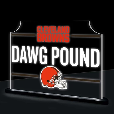 Cleveland Browns 10" LED Tabletop Rectangle Fan Cheer Desklite Sign