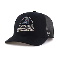 Men's '47 Black Arizona Diamondbacks Pitstop Trucker Adjustable Hat
