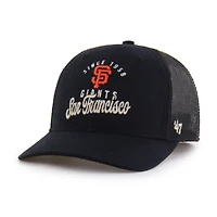 Men's '47 Black San Francisco Giants Pitstop Trucker Adjustable Hat