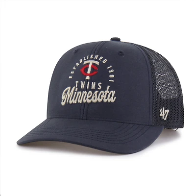 Men's '47 Navy Minnesota Twins Pitstop Trucker Adjustable Hat