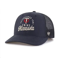 Men's '47 Navy Minnesota Twins Pitstop Trucker Adjustable Hat