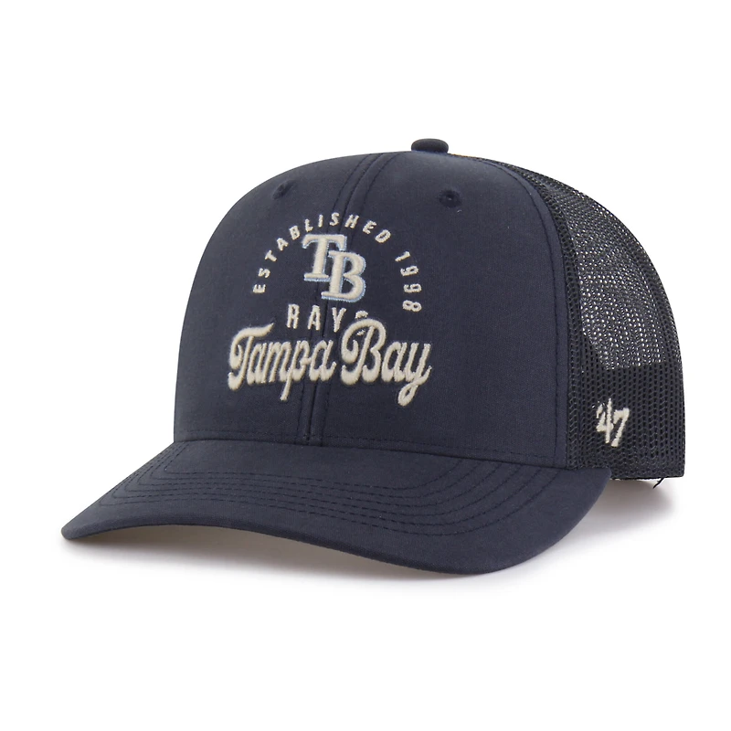 Men's '47 Navy Tampa Bay Rays Pitstop Trucker Adjustable Hat