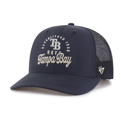Men's '47 Navy Tampa Bay Rays Pitstop Trucker Adjustable Hat