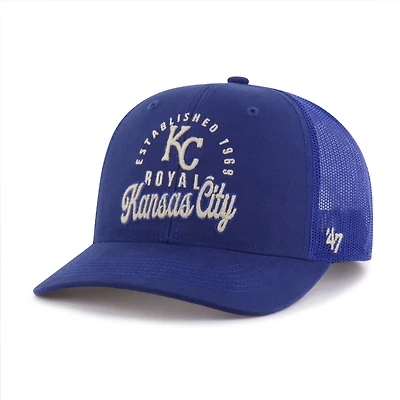 Men's '47 Royal Kansas City Royals Pitstop Trucker Adjustable Hat