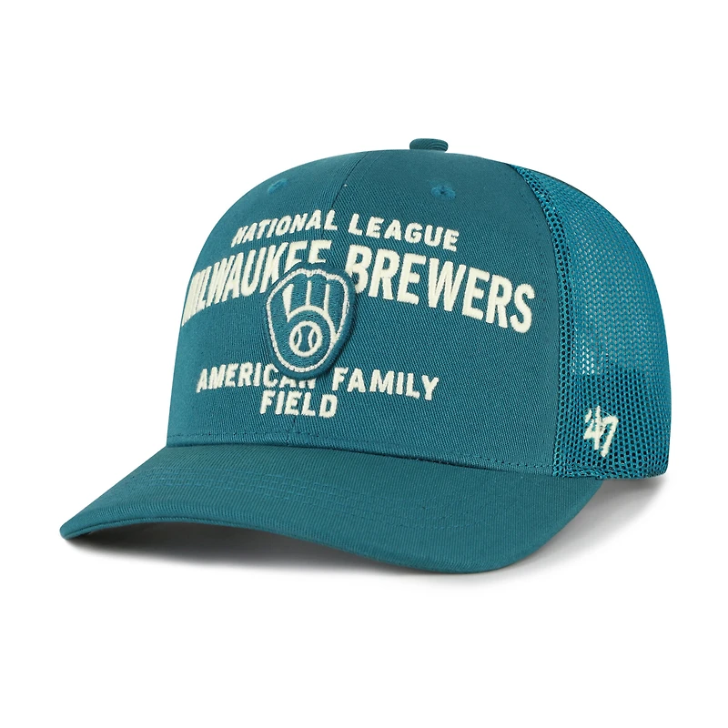 Men's '47  Teal Milwaukee Brewers Contemporary Hitch Adjustable Trucker Hat