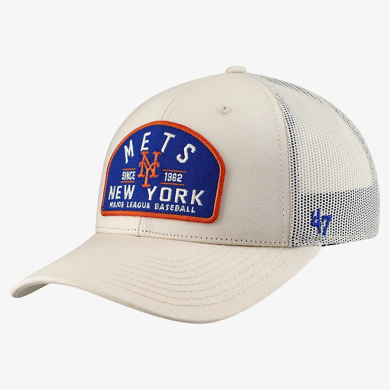 Men's '47  Cream New York Mets Leland Adjustable Trucker Hat