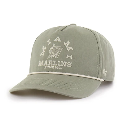 Men's '47  Olive Miami Marlins Canyon Ranchero Hitch Adjustable Hat