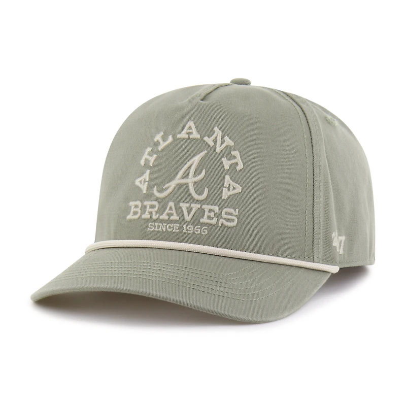 Men's '47  Olive Atlanta Braves Canyon Ranchero Hitch Adjustable Hat