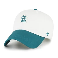 Men's '47 White/Teal St. Louis Cardinals Contemporary Tonal Clean Up Adjustable Hat