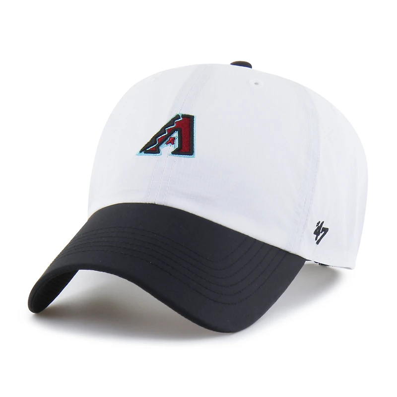 Men's '47 White/Black Arizona Diamondbacks Vista Mini Clean Up brrr° Adjustable Hat