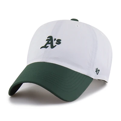 Men's '47 White/Green Athletics Vista Mini Clean Up brrr° Adjustable Hat