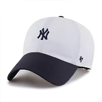 Men's '47 White/Navy New York Yankees Vista Mini Clean Up brrr° Adjustable Hat