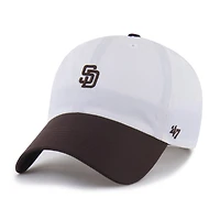 Men's '47 White/Brown San Diego Padres Vista Mini Clean Up brrr° Adjustable Hat