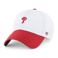 Men's '47 White/Red Philadelphia Phillies Vista Mini Clean Up brrr° Adjustable Hat