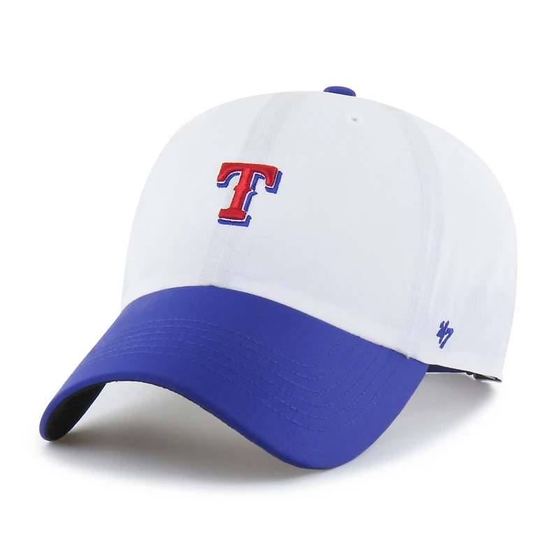 Men's '47 White/Royal Texas Rangers Vista Mini Clean Up brrr° Adjustable Hat