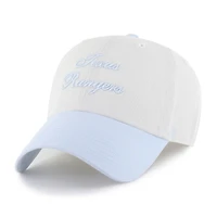 Women's '47 White/Light Blue Texas Rangers Gelato Two-Tone Clean Up Adjustable Hat