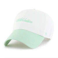 Women's '47 White/Green Athletics Gelato Two-Tone Clean Up Adjustable Hat