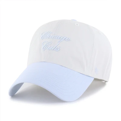 Women's '47 White/Light Blue Chicago Cubs Gelato Two-Tone Clean Up Adjustable Hat