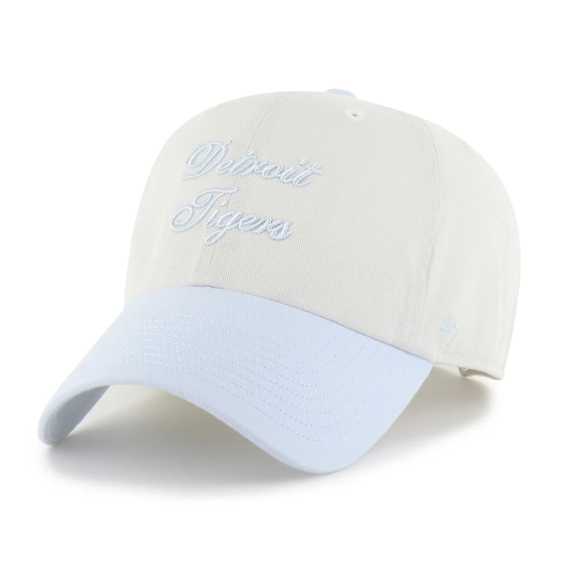 Women's '47 White/Light Blue Detroit Tigers Gelato Two-Tone Clean Up Adjustable Hat
