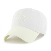 Women's '47 White/Yellow Cincinnati Reds Gelato Two-Tone Clean Up Adjustable Hat